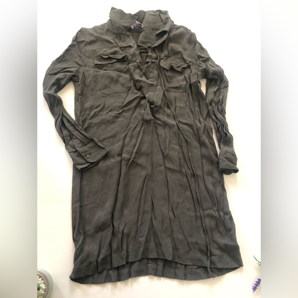 1 State Women Shirt Dress Size Medium Grey